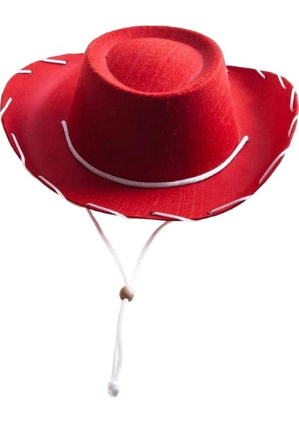 Batı Tarzı Kovboy Şapkası Cowgirl Caz Kapakları Kostüm Giysileri Aksesuarları Kırmızı (Yurt Dışından) fiyatları