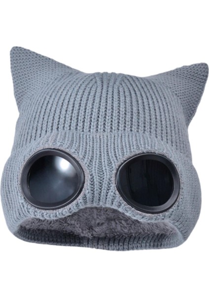 Beanie Soğuk Şı Kayak Şı Örme Ş Parti Tatili Dış Gri (Yurt Dışından)