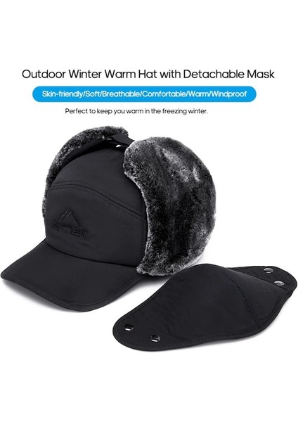 Outdoor Windproof Maskeli Şapka Decorative Patterned Gri (Yurt Dışından) modelleri