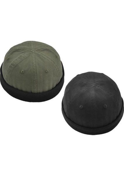 2'li Biker Men Docker Hat Board Manşet (Yurt Dışından)