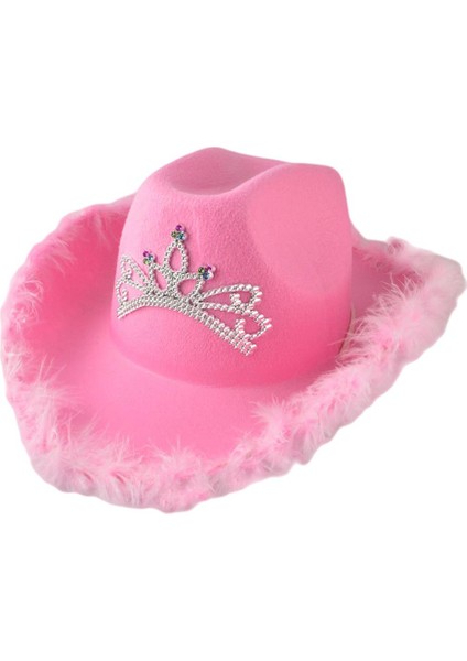 Bayanlar Kostüm Tüy Brim-02 Için Tiara Taç I Cowgirl Ş ile 2x Şı (Yurt Dışından)