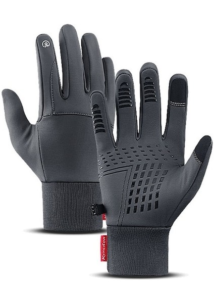 Kkd-Cc Dokunmatik Su Geçirmez Eldiven-Gri (Yurt Dışından)