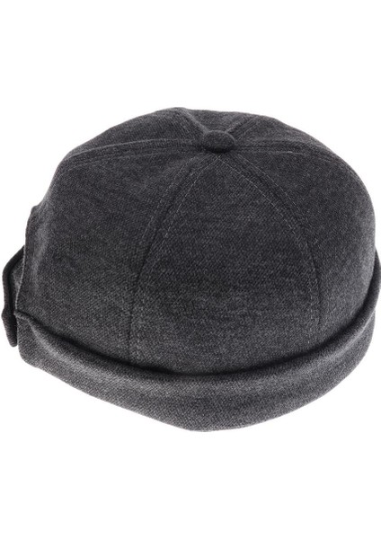 Moda Docker Ş Skullcap Sailor Manşet Beanie Gri (Yurt Dışından)