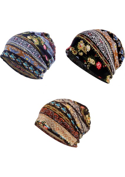 3'lü Şık Ş Hımbıl Beanie Başörtüsü Eşarp (Yurt Dışından)