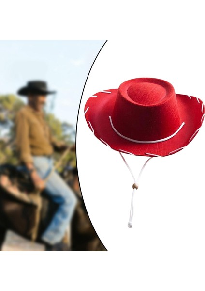 I I Şı Cowgirl Şı Keçe Ş Parti Hediyeleri Için Geniş Kenarlı Kırmızı (Yurt Dışından)