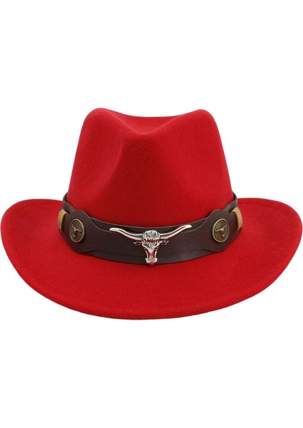 Sıradan Batı Kovboy Şapkası Büyük Ağzı Hafif Hafif Kadın Erkekler Parti Balıkçılığı Kırmızı (Yurt Dışından)