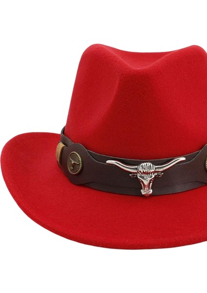 Sıradan Batı Kovboy Şapkası Büyük Ağzı Hafif Hafif Kadın Erkekler Parti Balıkçılığı Kırmızı (Yurt Dışından) modelleri