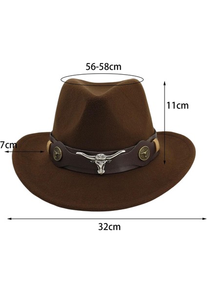 Batı Kovboy Şapkası Unisex Stage Performans Meslekleri Kahvesi Için Geniş Kötü Şapka (Yurt Dışından) indirimleri