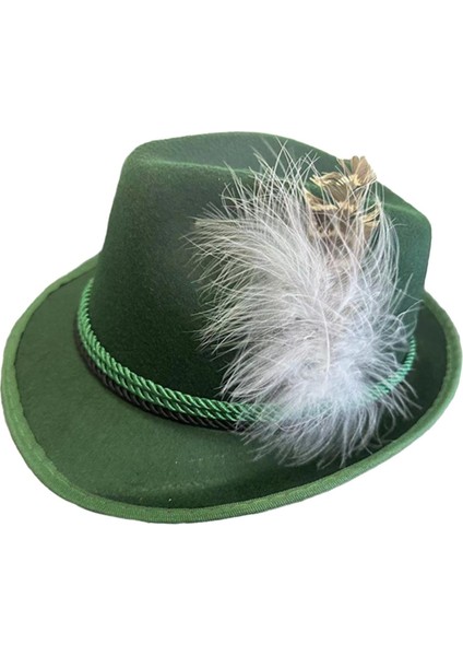 Erkekler Için Fedora Ş Moda I Şı Kostüm Ş Caz Ş 2 Yeşil (Yurt Dışından)