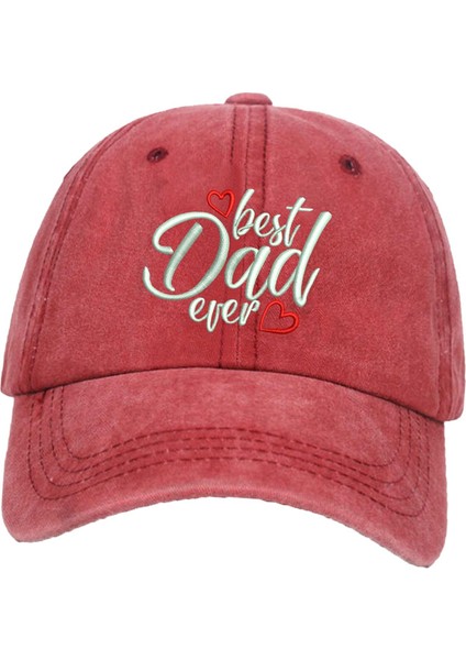 Park Yürüyüş Partileri Için Şimdiye Kadarki En Iyi Baba Beyzbol Şapkası Güneş Şapkası Kırmızı (Yurt Dışından)
