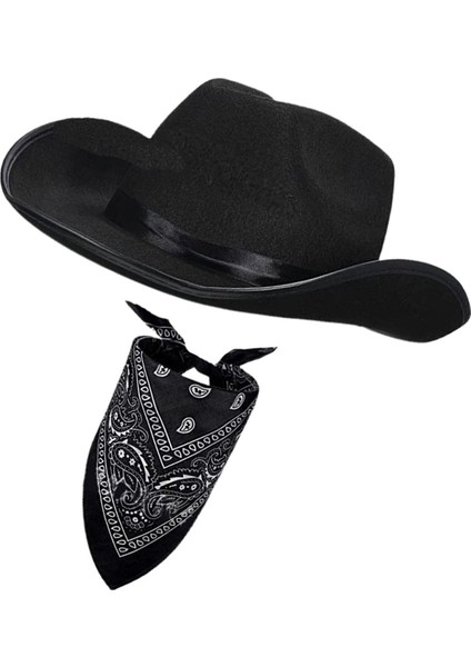 Kostümler Için Rüzgar Kordonlu Sunhat ile Keçi Şapkası Fedora Şapkası Kostüm Aksesuarları Siyah (Yurt Dışından) modelleri