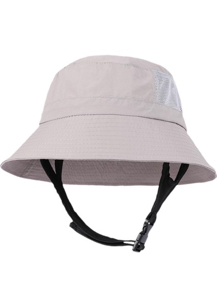 Açık Gri Için Sun Bucket Şapka Açık Hava Moda Hızlı Çıkarılabilir Tokalı Balıkçı Şapkası (Yurt Dışından)