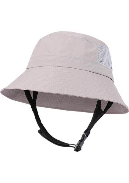 Açık Gri Için Sun Bucket Şapka Açık Hava Moda Hızlı Çıkarılabilir Tokalı Balıkçı Şapkası (Yurt Dışından)