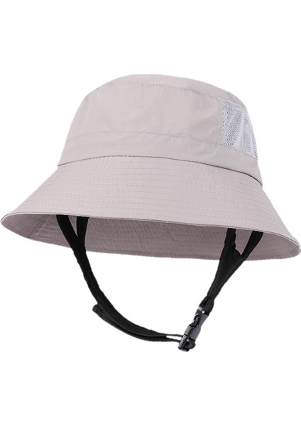 Açık Gri Için Sun Bucket Şapka Açık Hava Moda Hızlı Çıkarılabilir Tokalı Balıkçı Şapkası (Yurt Dışından)