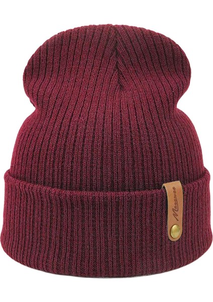 Kışlık Bere Örgü Ş Slouchy Baggy Kayak Soğuk Için Kırmızı (Yurt Dışından)