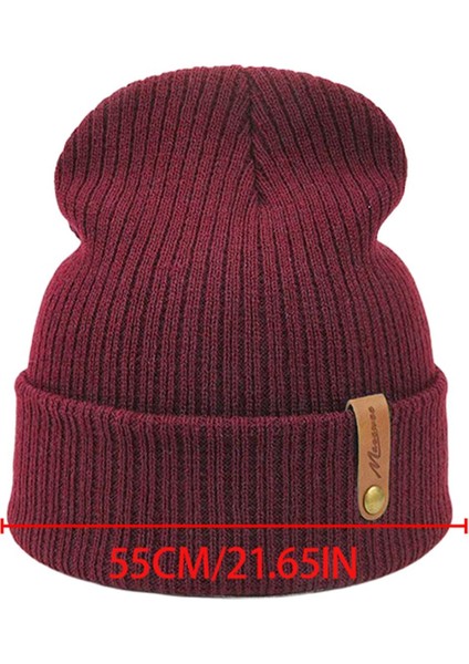 Kışlık Bere Örgü Ş Slouchy Baggy Kayak Soğuk Için Kırmızı (Yurt Dışından)