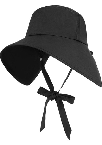 Güneş Koruma Şapkası Nefes Alabilir Kova Şapka Yaz Rahat Plaj Kamp Siyah (Yurt Dışından) fiyatları