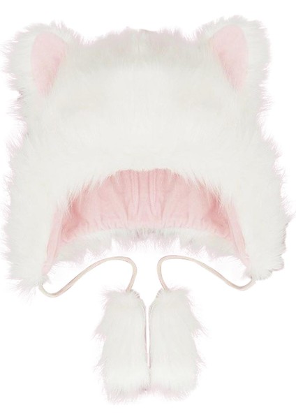 Kedi Peluş Şapka Çocuk Kostümü Kedi Moda Cosplay Partisi Için Sevimli Pembe (Yurt Dışından)