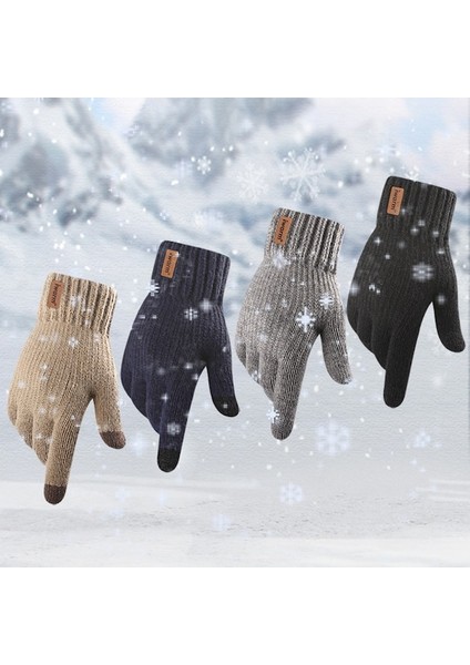 Outdoor Koruyucu 1 Çift Erkek Kış Örme Eldiven 001 (Yurt Dışından) modelleri