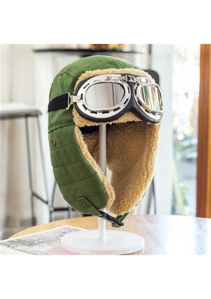 Pilotlar Rüzgar Geçirmez ve Soğuk Kış Pamuklu Şapka Kulak Koruyucuları (Yurt Dışından)