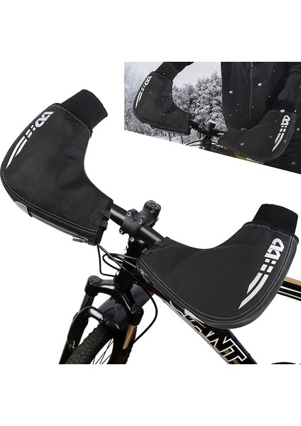 West Bıkıng Kış Termal Bisiklet Başlığı Rüzgar Geçirmez Yansıtıcı Gözlük Delikli Maske Eşarp - Siyah (Yurt Dışından)