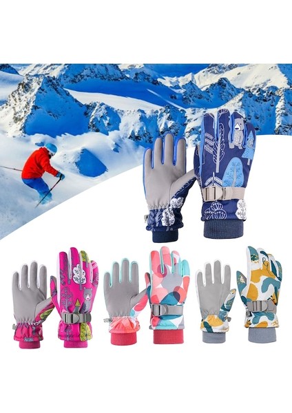 1 Çift Çocuklar Için Baskılı Rüzgar Geçirmez Kış Eldiven 001 (Yurt Dışından) fiyatları