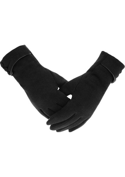 Yyz-Cc Dış Mekan Kadın Sıcak Kışlık Eldivenleri-Siyah (Yurt Dışından)