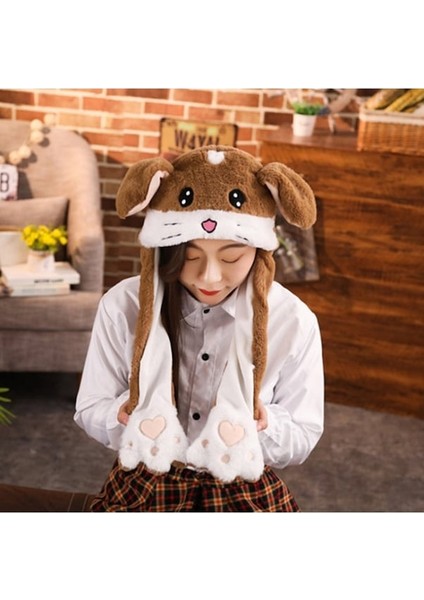 Pasifix Sonbahar ve Kış Sevimli Hayvan Mıknatıslı Hava Yastığı Kulak Şapkası 001 (Yurt Dışından)