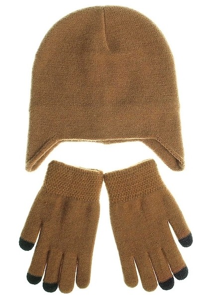 Unisex Örme Pamuk Şapka + Eldiven Set (Yurt Dışından) modelleri