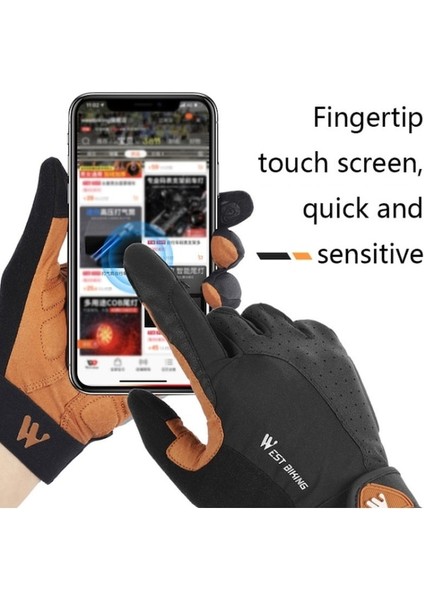 West Bıkıng YP0211197 Tam Parmak Şok Emici Kaymaz Motosiklet Bisiklet Eldiveni 001 (Yurt Dışından) fırsatları