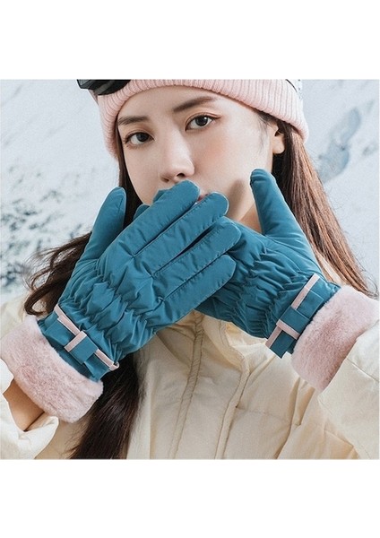 Yyt-Vv Açık Hava Kış Sıcak Spor Eldivenleri-Mavi (Yurt Dışından)