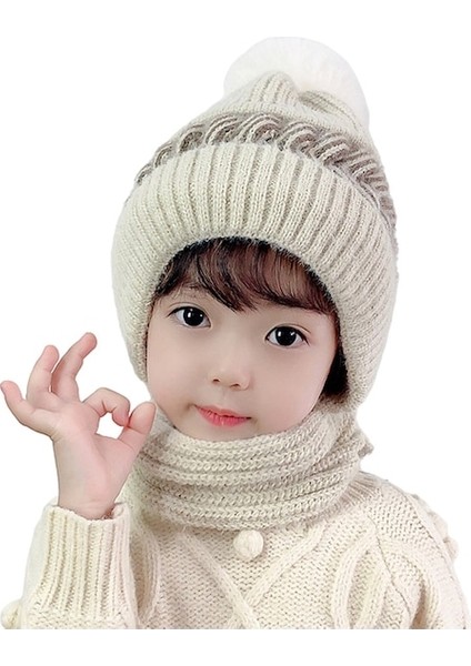 Çocuk Örme Kışık Şapka Bere (Yurt Dışından)