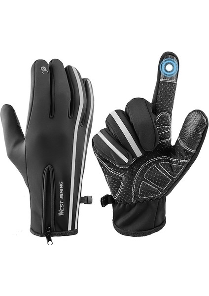 Batı Bisiklet Spor Bisiklet Bisiklet Eldivenleri Rüzgar Geçirmez Kalınlaşmış Bisiklet Motor Çubuğu Kış Termal Kapak Bisiklet El Isıtıcı Kapakları - Siyah (Yurt Dışından) fırsatları