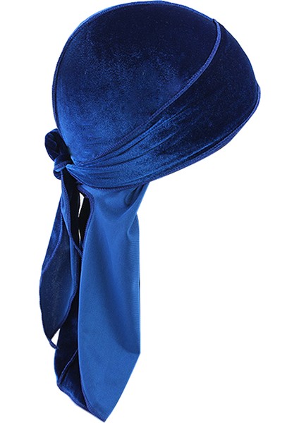 Kadife Uzun Kuyruk Headwrap Beanie Chemo Şapka Mavi (Yurt Dışından) fiyatları