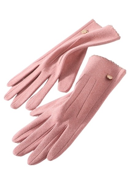 1 Çift Kadın Süper Yumuşak Rüzgar Geçirmez Eldiven 001 (Yurt Dışından)