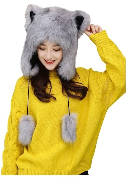 Kadın Sevimli Karikatür Peluş Şapka Bere (Yurt Dışından) fiyatları