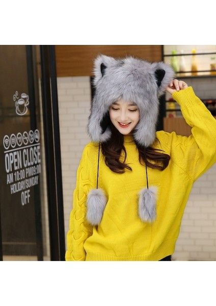 Kadın Sevimli Karikatür Peluş Şapka Bere (Yurt Dışından) modelleri