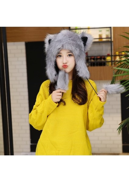 Kadın Sevimli Karikatür Peluş Şapka Bere (Yurt Dışından) fırsatları