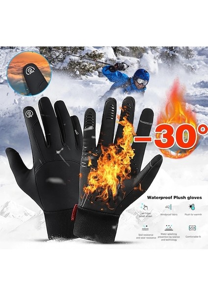 Thermo Dokunmatik Ekran Rüzgar Geçirmez Kışlık Eldiven M (Yurt Dışından) fiyatları