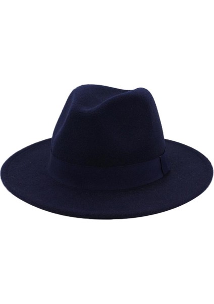 Kadın Partisi Düz Üst Fedora Şapkası Nefes Alabilir Kış Kış Balıkçı Donanması (Yurt Dışından)