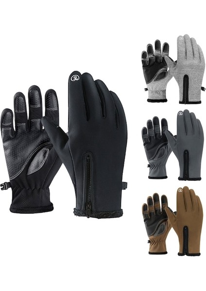 Unisex Su Geçirmez Fermuarlı Dokunmatik Eldiven (Yurt Dışından) fiyatları