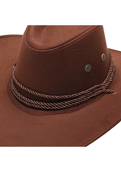 Batı Kovboy Şapkası Sahne Cowgirl Sombrero Kadın Erkek Açık Kamp Kahve Için Caps (Yurt Dışından) indirimleri