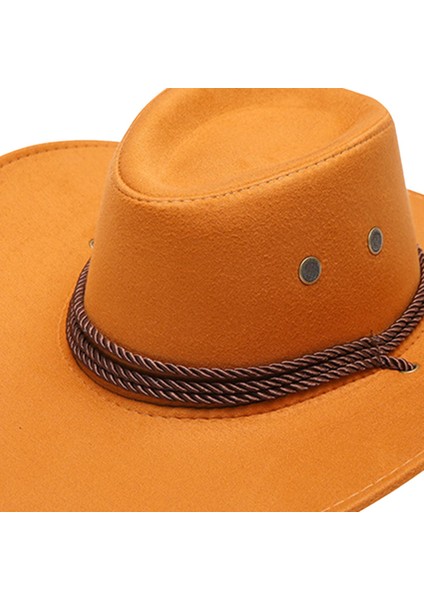 Batı Kovboy Şapkası Sahne Cowgirl Sombrero Kadın Erkek Açık Kamp Sarı Için Kapaklar (Yurt Dışından) indirimleri