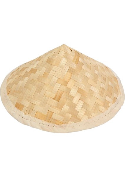 Bambu Örgülü Şapka Açık Hava Tarım Kapağı Dokumalı Sert Kabuk Şapkası Yaz Mezarları 19CMX12.5CM (Yurt Dışından)