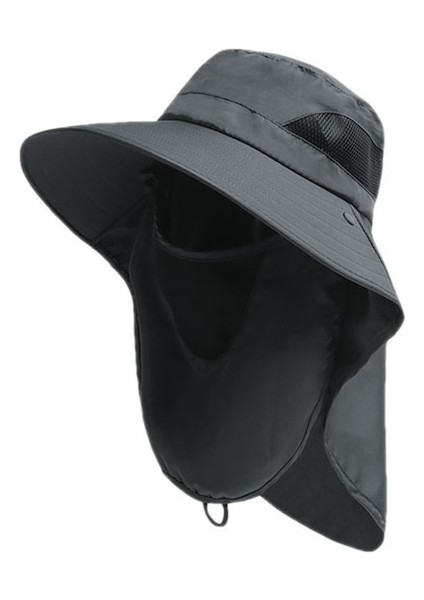 Yyn-Cc Açık Hava Balıkçı Güneş Şapkası-Gri (Yurt Dışından)