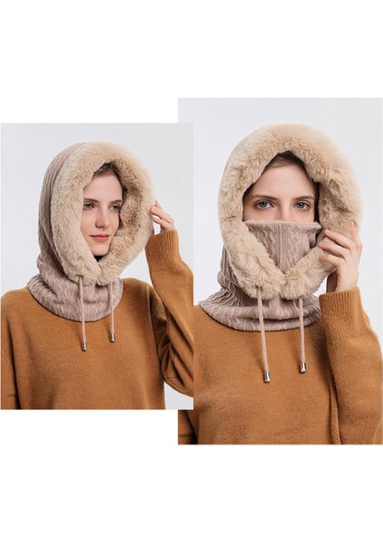 Ş Eşarp Takımı Beanie Winter Soft Earflaps Kapş Kalın (Yurt Dışından)