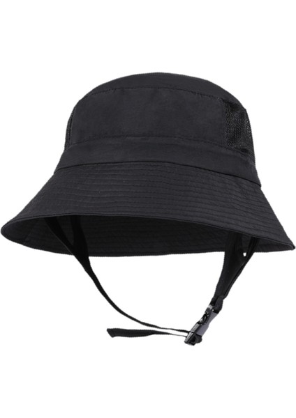 Sun Bucket Şapka Rahat Yaz Ayarlanabilir Çene Kayışı Seyahat Siyah (Yurt Dışından)