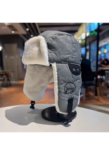 Kışın Erkek ve Kadın Açık Havada Soğuk Geçirmez Sıcak Kulak Koruyucu Şapka Kalınlaştırılmış ve Kadife Uçan Şapka (Yurt Dışından)