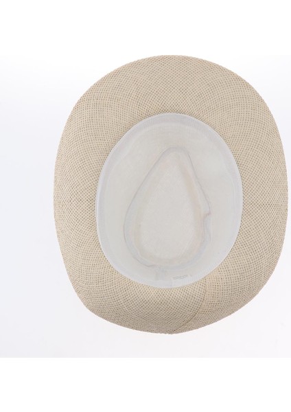 Erkek Kadın Hasır Panama Şapka Fedora Fötr Fötr Şapka Sunhat Geniş Kenarlı (Yurt Dışından)