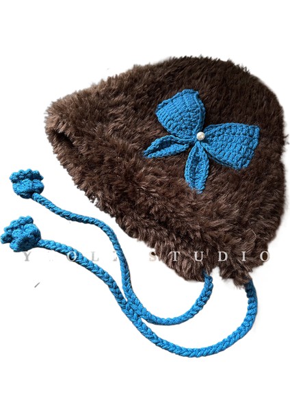 Peluş Şapka Kadın Sonbahar ve Kış Sıcaklık Kalın Peluş Kulak Koruma Peluş Şapka (Yurt Dışından)